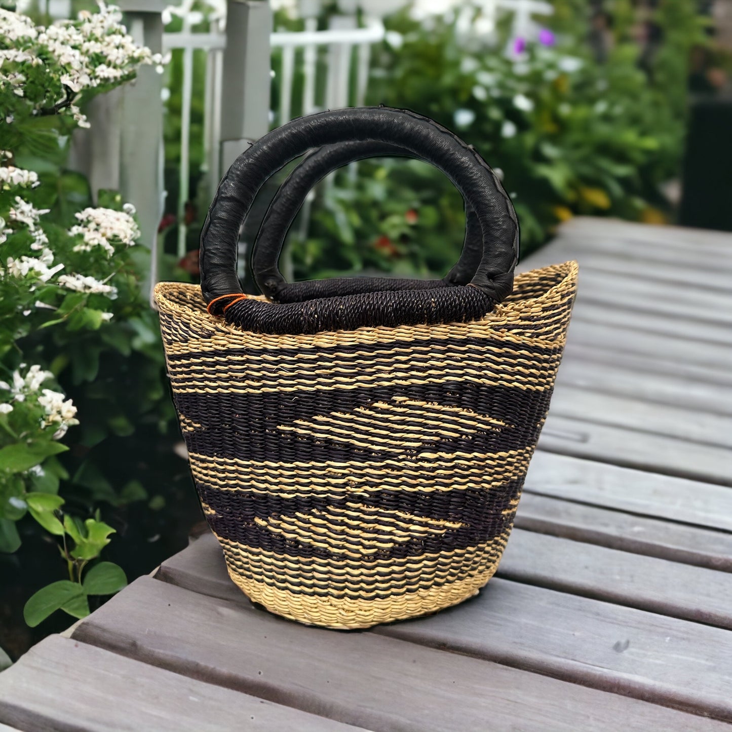 African Basket U Shopper Small - #008