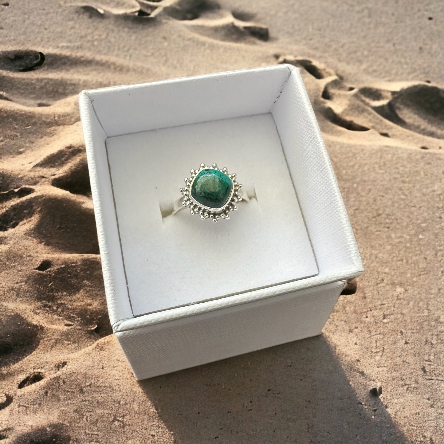 Chrysocolla Sterling Silver Ring