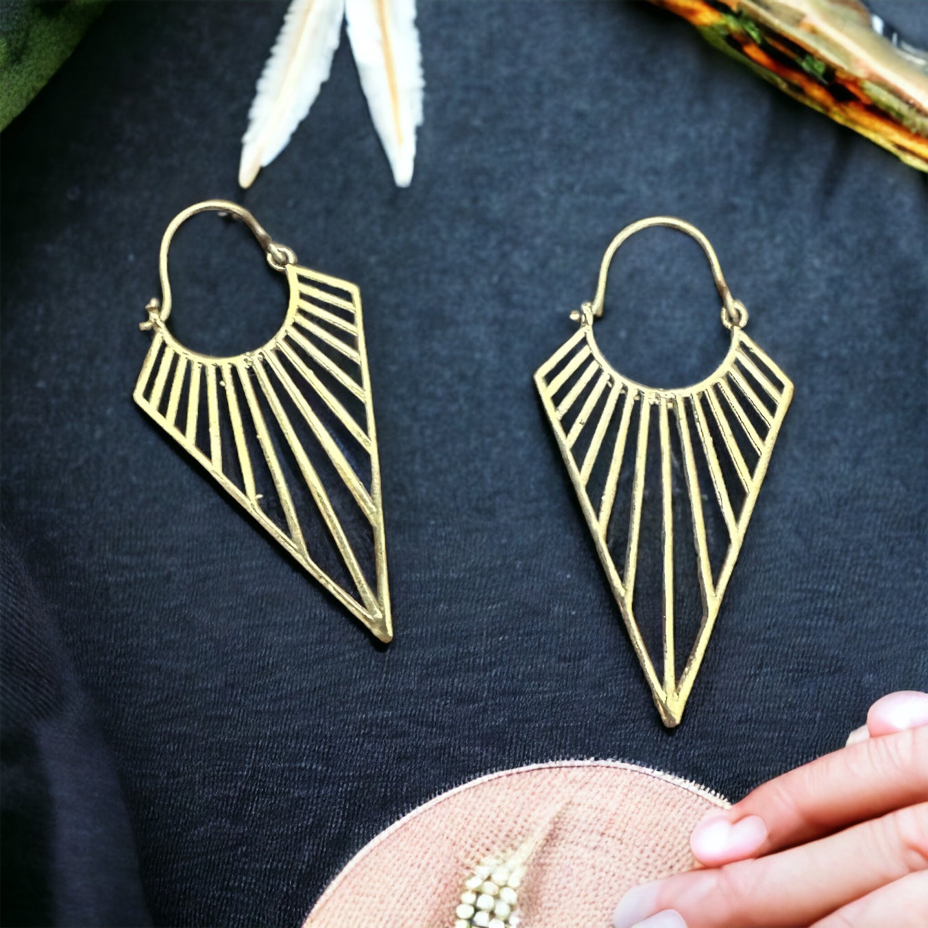 Brass Earrings #17