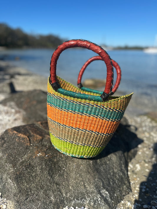 African Basket ‘ Saffron Shadows’ #005