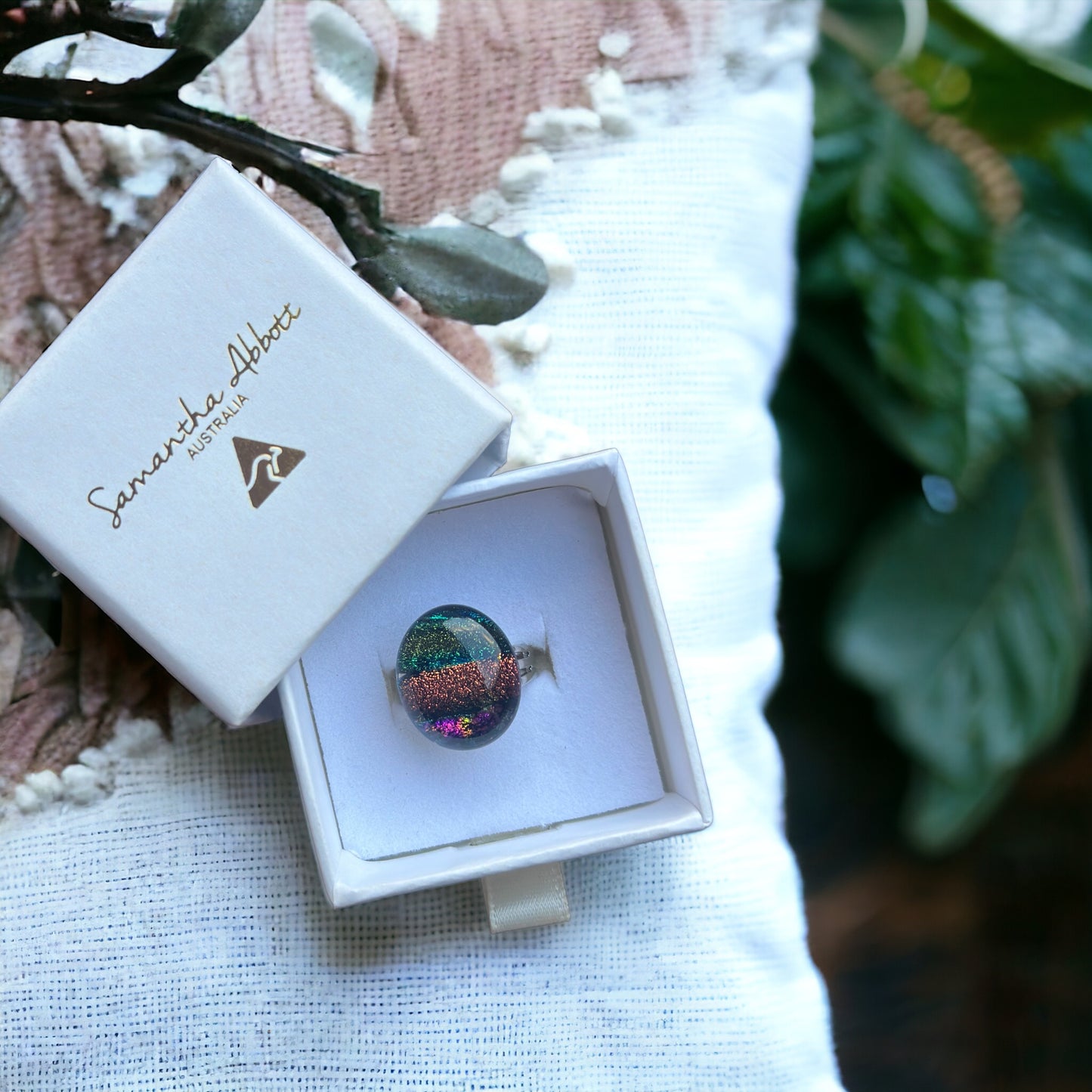 Samantha Abbott Glass adjustable Ring #4
