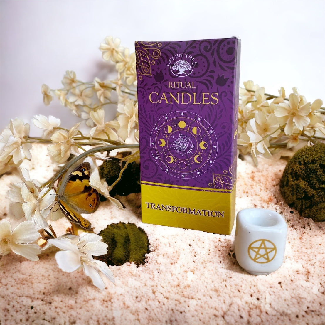 Ritual Candles & Candle Holder