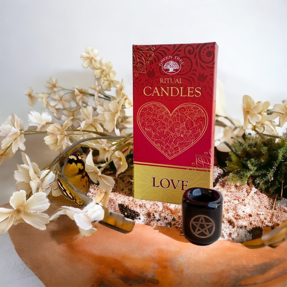 Ritual Candles & Candle Holder