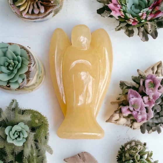 Yellow Calcite Angel