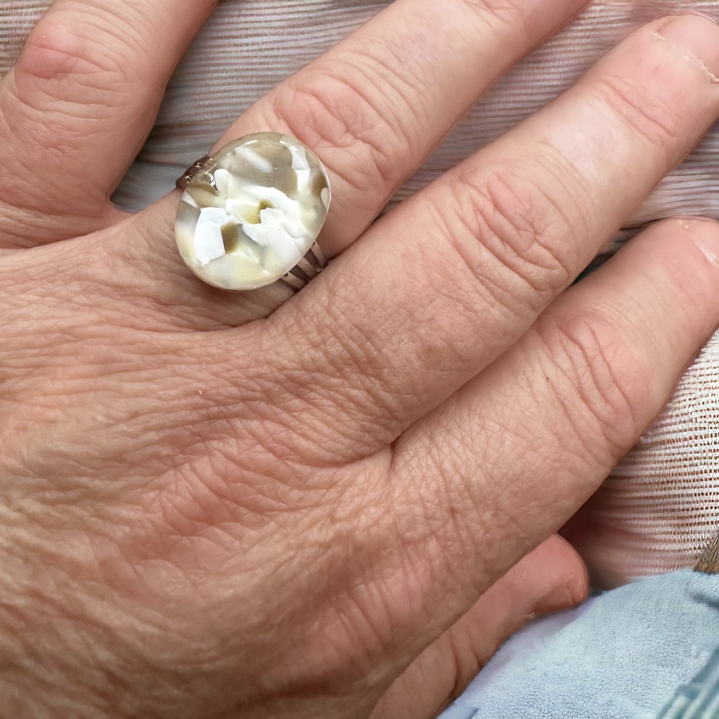Samantha Abbott Glass adjustable Ring #4