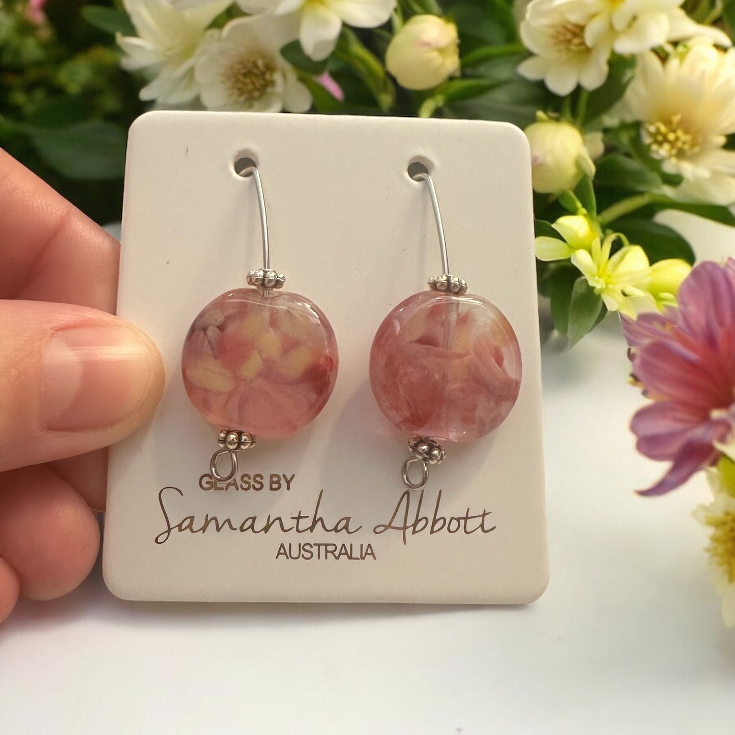 Samantha Abbott glass drop Earrings #107