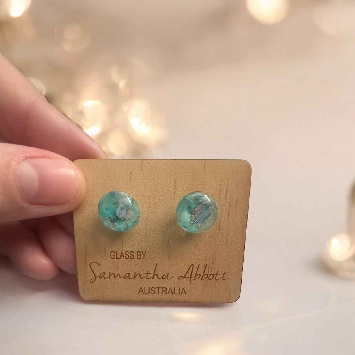 Samantha Abbott glass stud earring #114