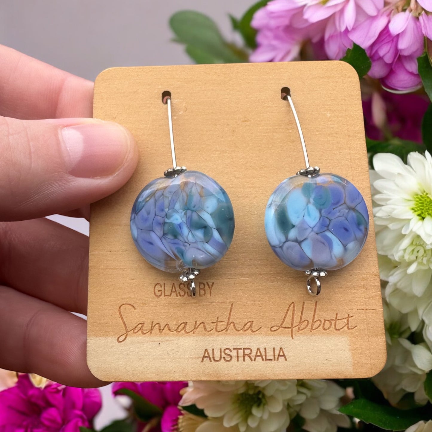 Samantha Abbott glass drop Earrings #106