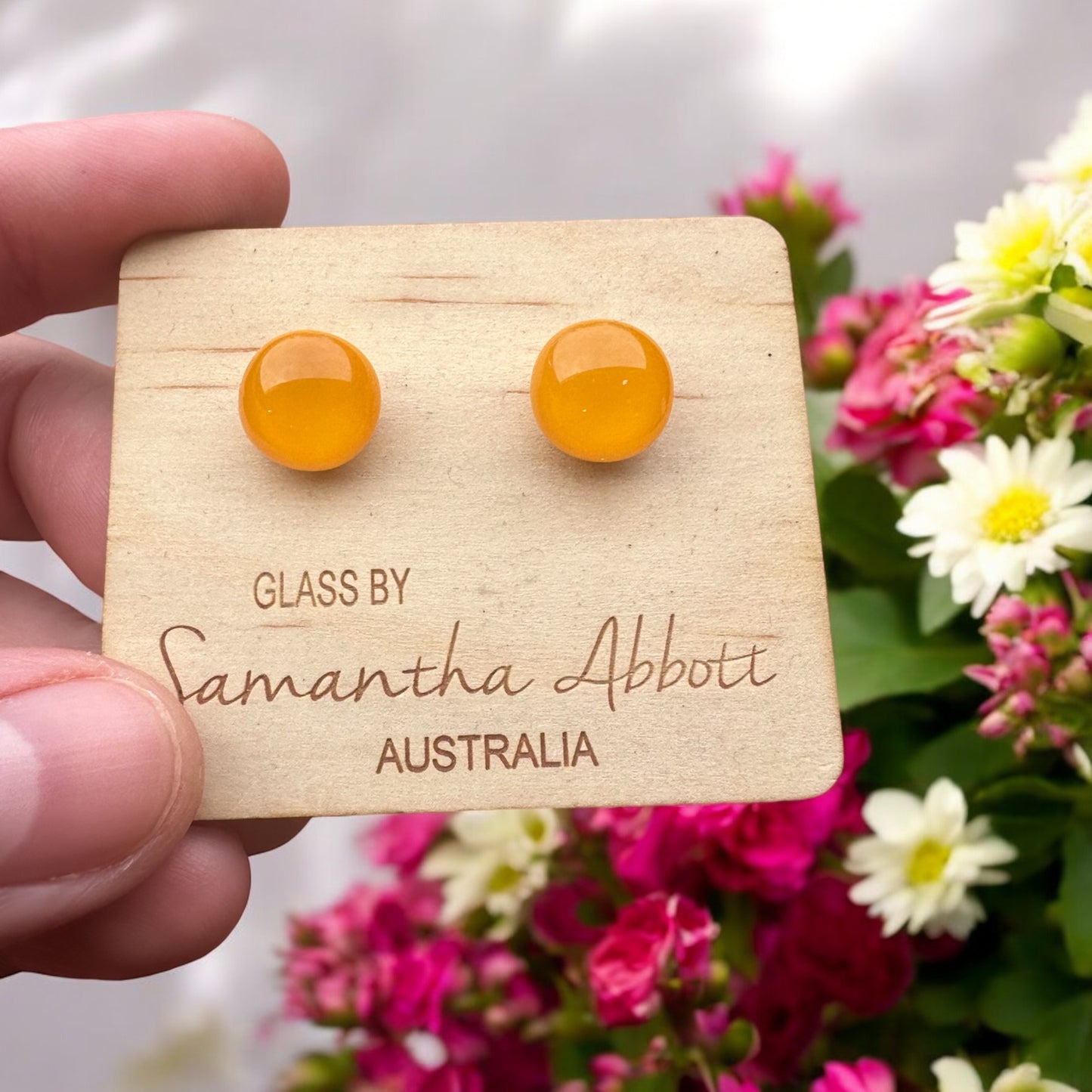 Samantha Abbott glass stud Earrings #115