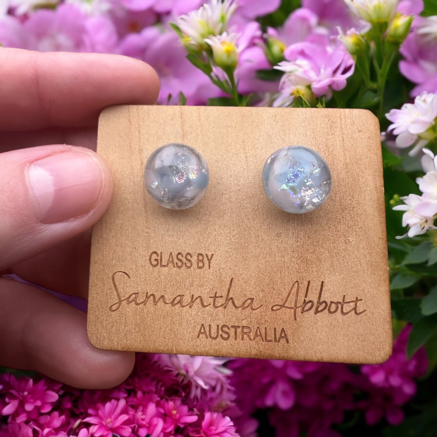 Samantha Abbott glass stud Earrings #112