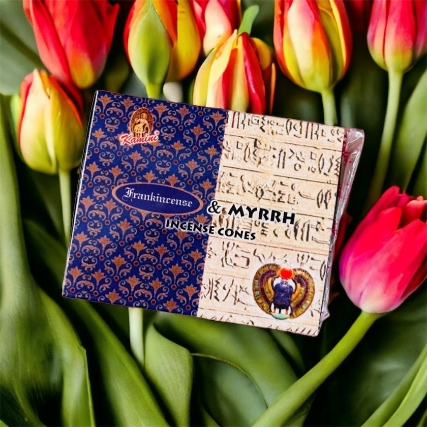 Frankincense and myrrh incense cones