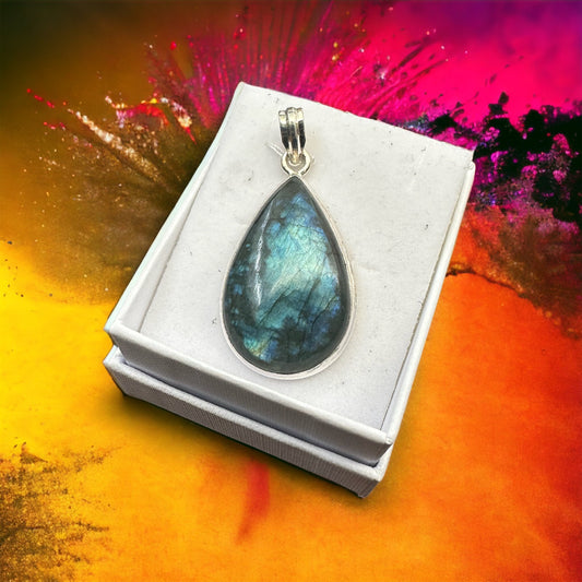 Labradorite Sterling Silver Pendant