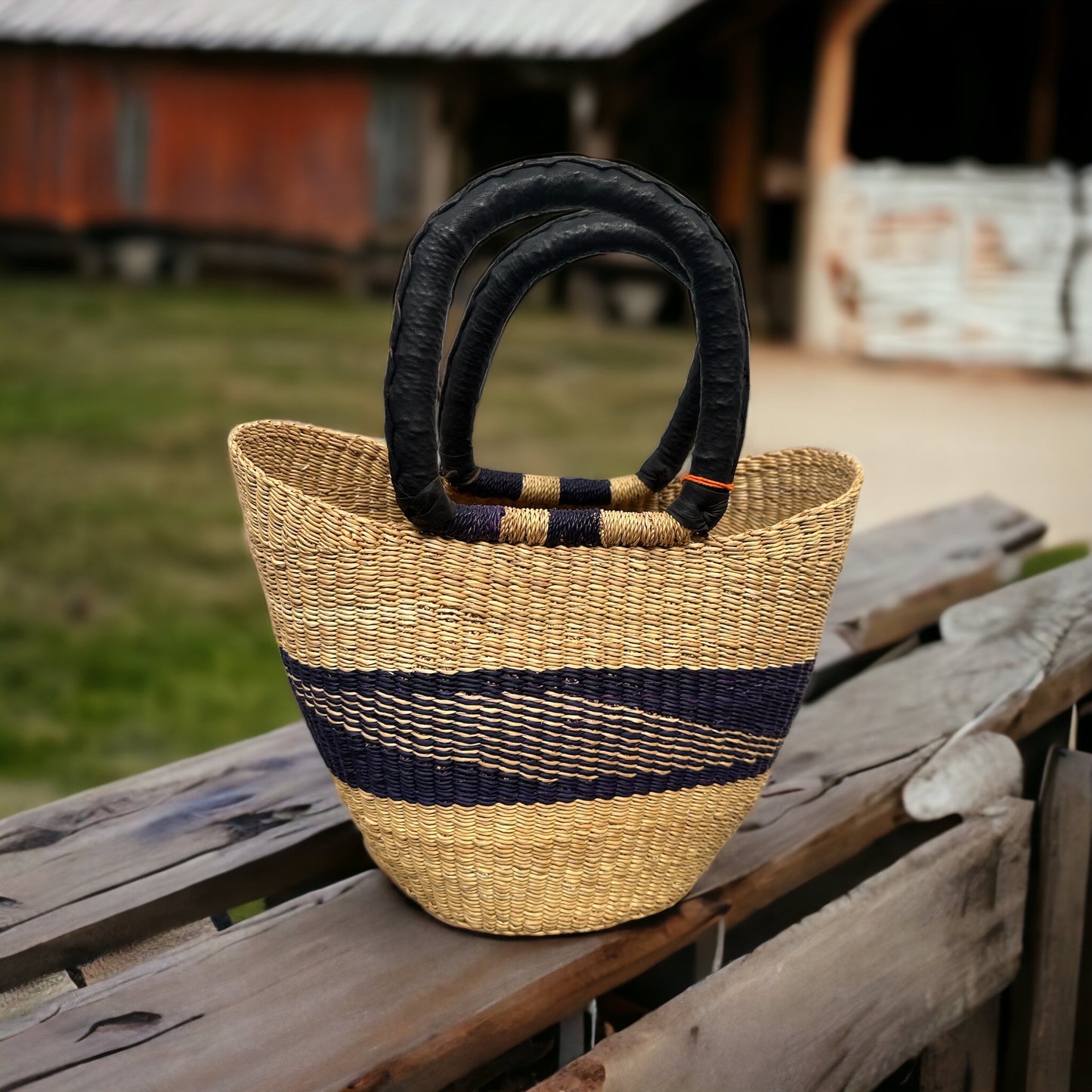 African Basket U Shopper Small - #005