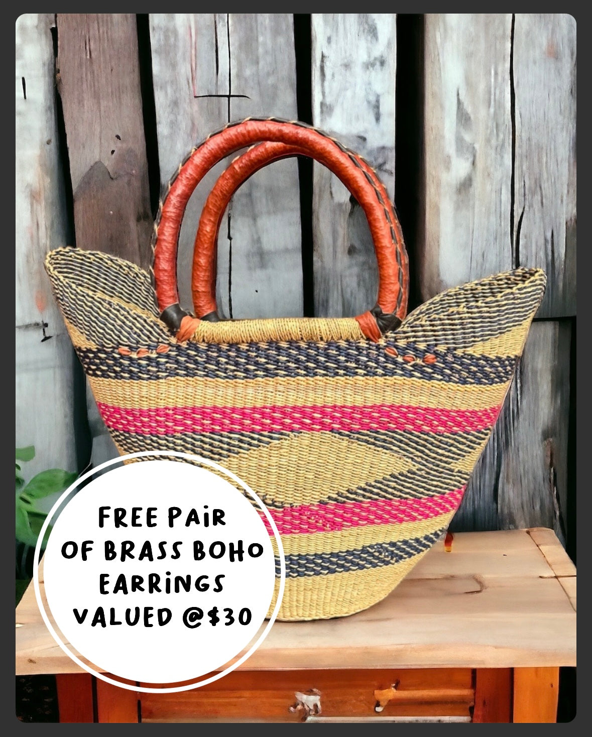 African Basket U shopper 🌟ONLY ONE AVAILABLE🌟(large)#27