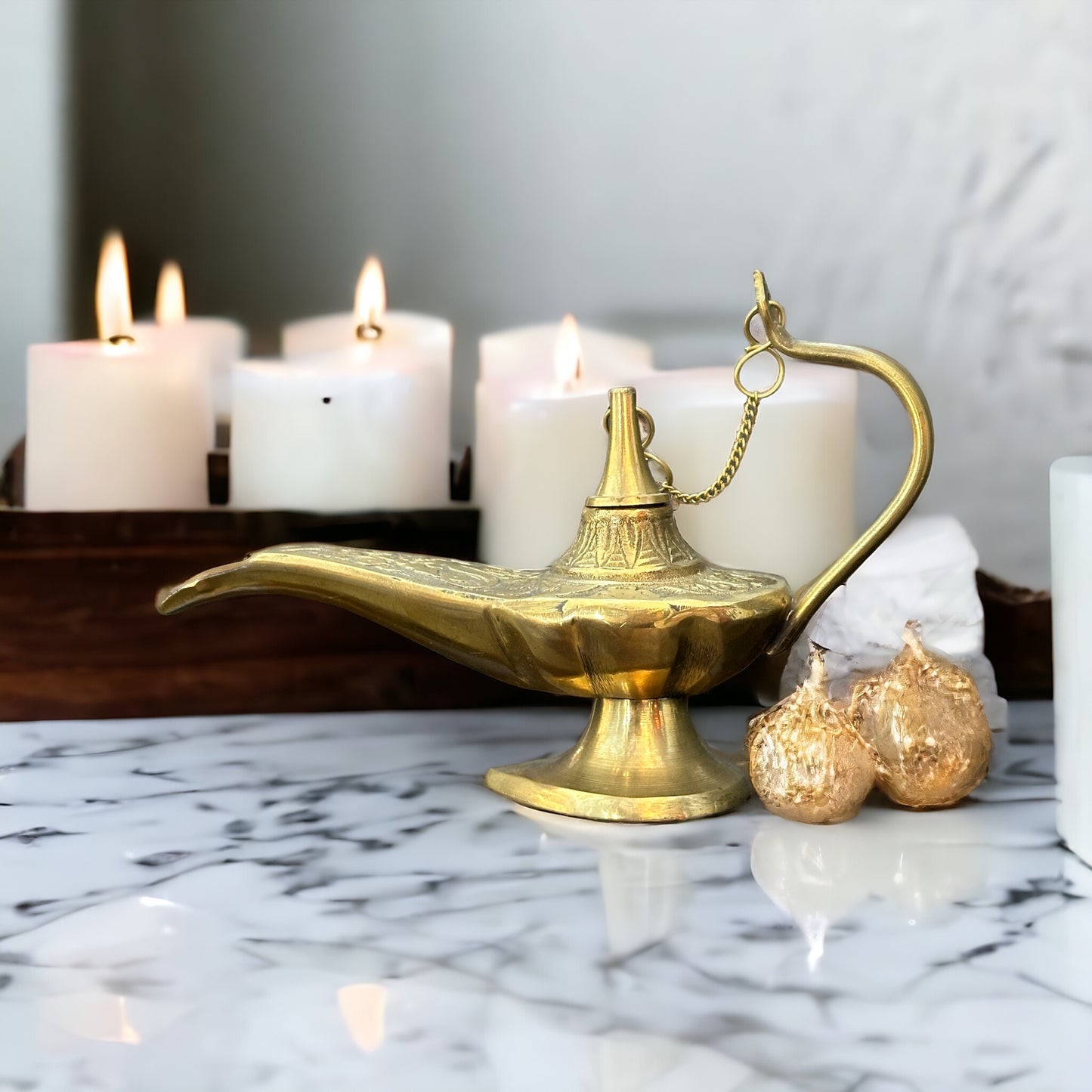 Magic Genie Aladdin Lamp (wish candle holder)✨💫