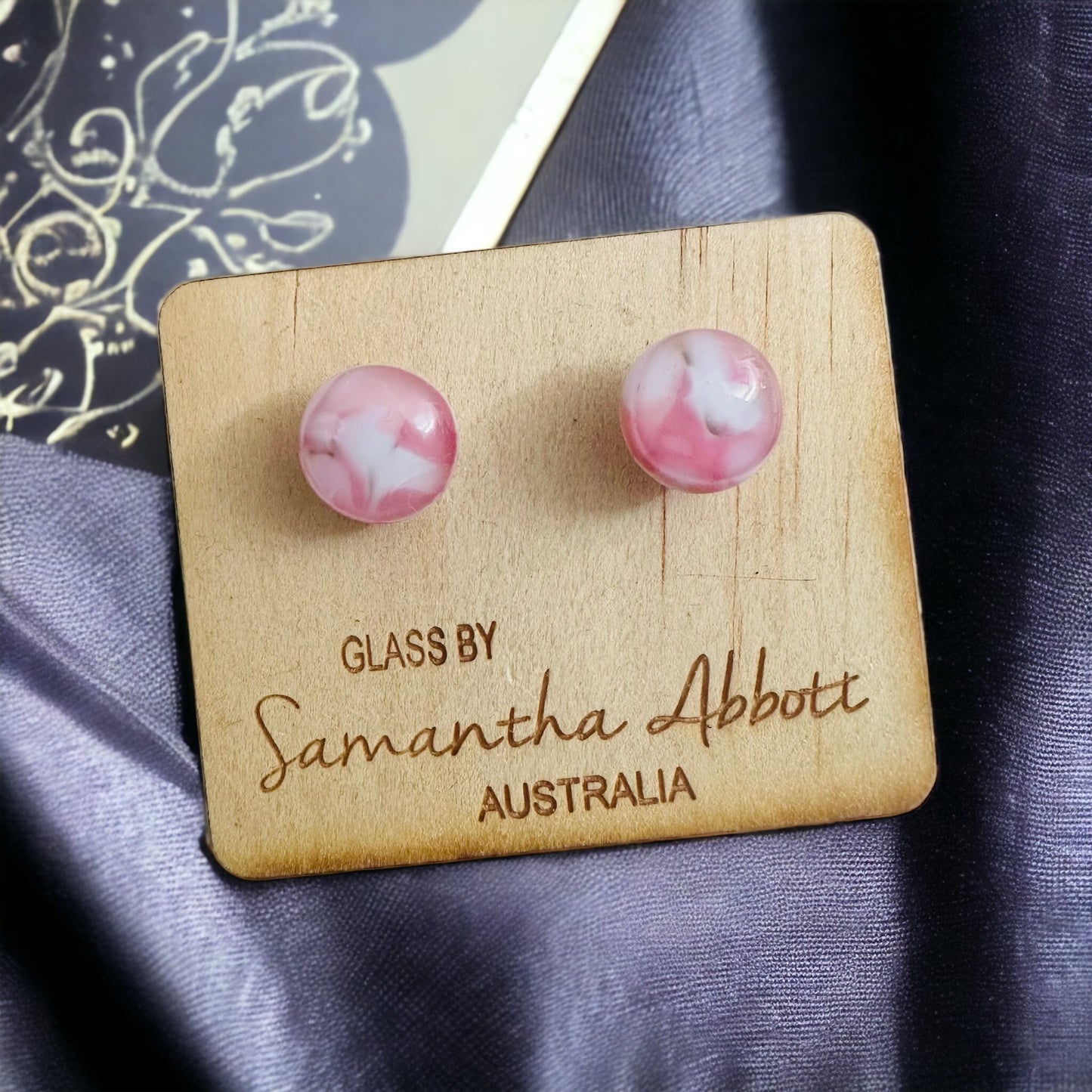 Samantha Abbott Glass Stud Earrings #74