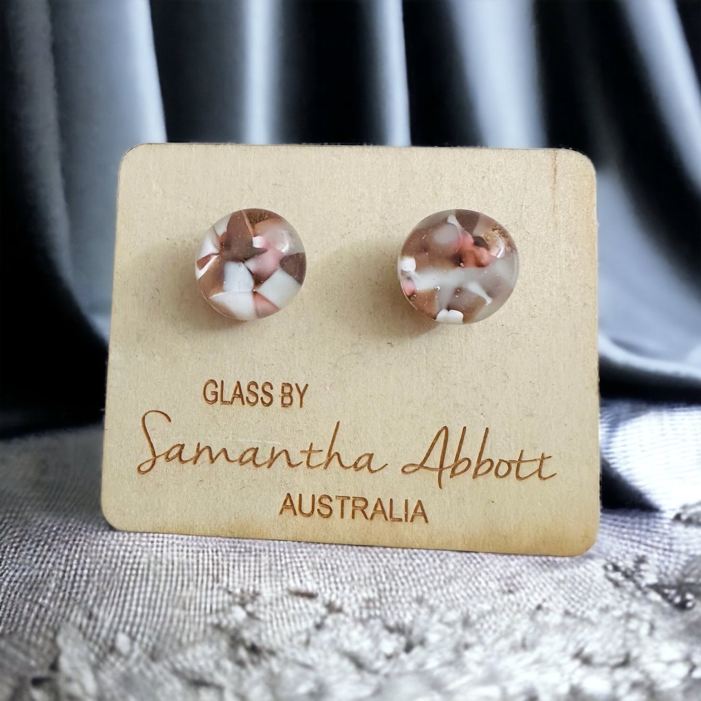 Samantha Abbott Glass Stud Earrings #79