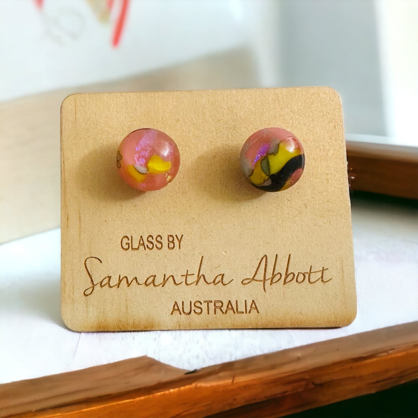 Samantha Abbott Glass Stud Earrings #22