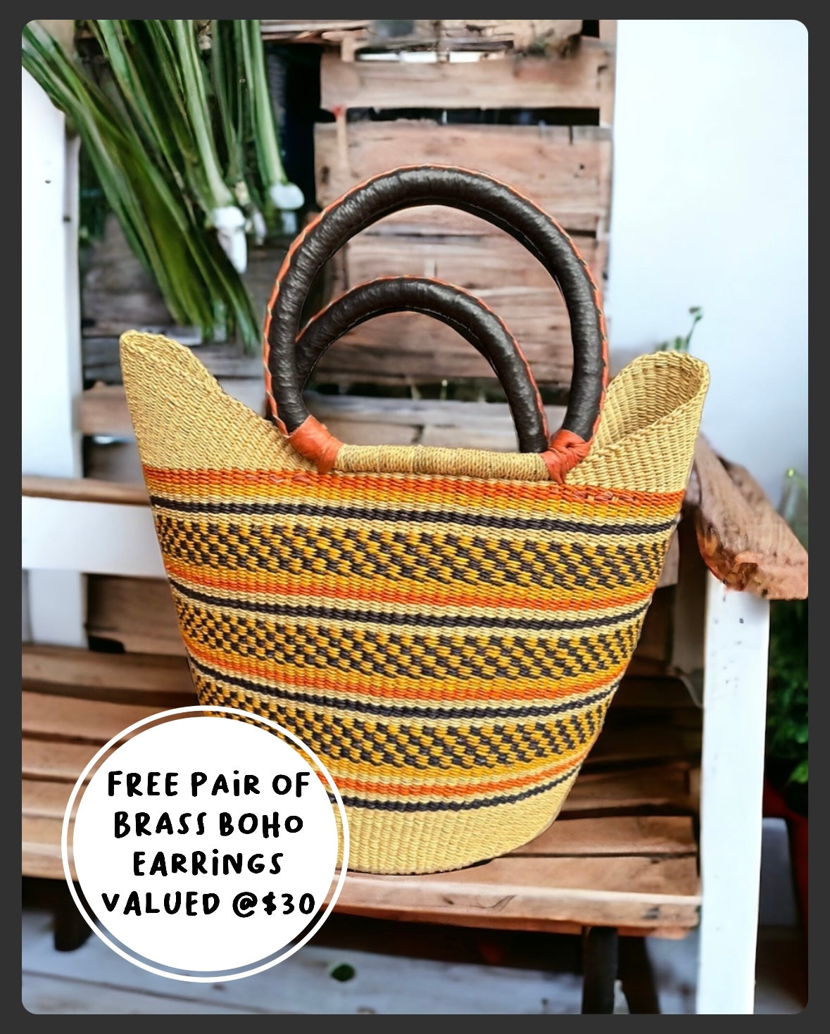 African Basket U shopper 🌟ONLY ONE AVAILABLE🌟(large) #25