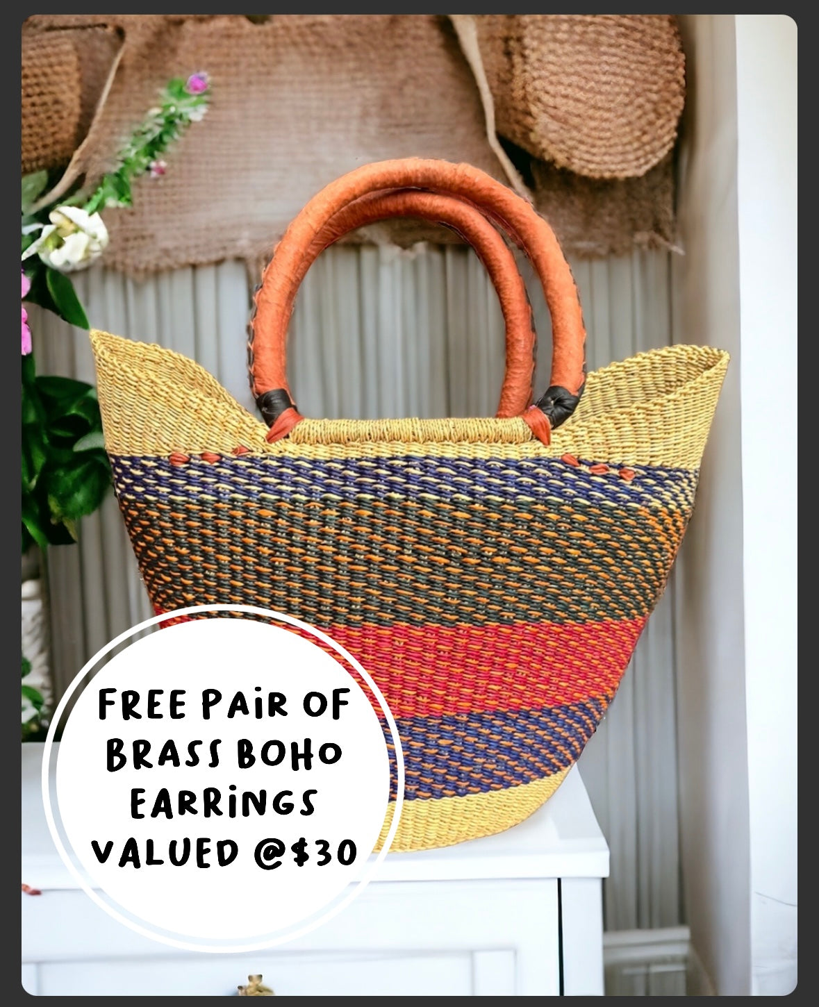 African Basket U Shopper 🌟ONLY ONE AVAILABLE🌟 (large)#24