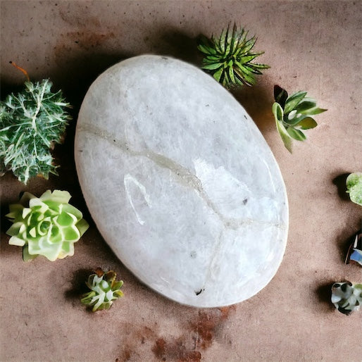 Moonstone Palm Stone - Large