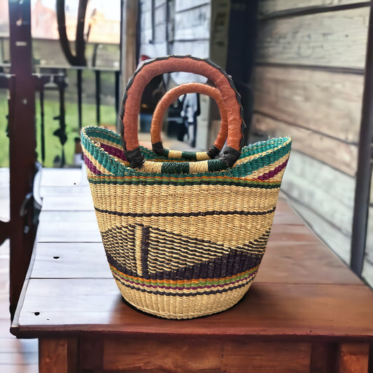 African Basket ‘Ebony Weave’ #002