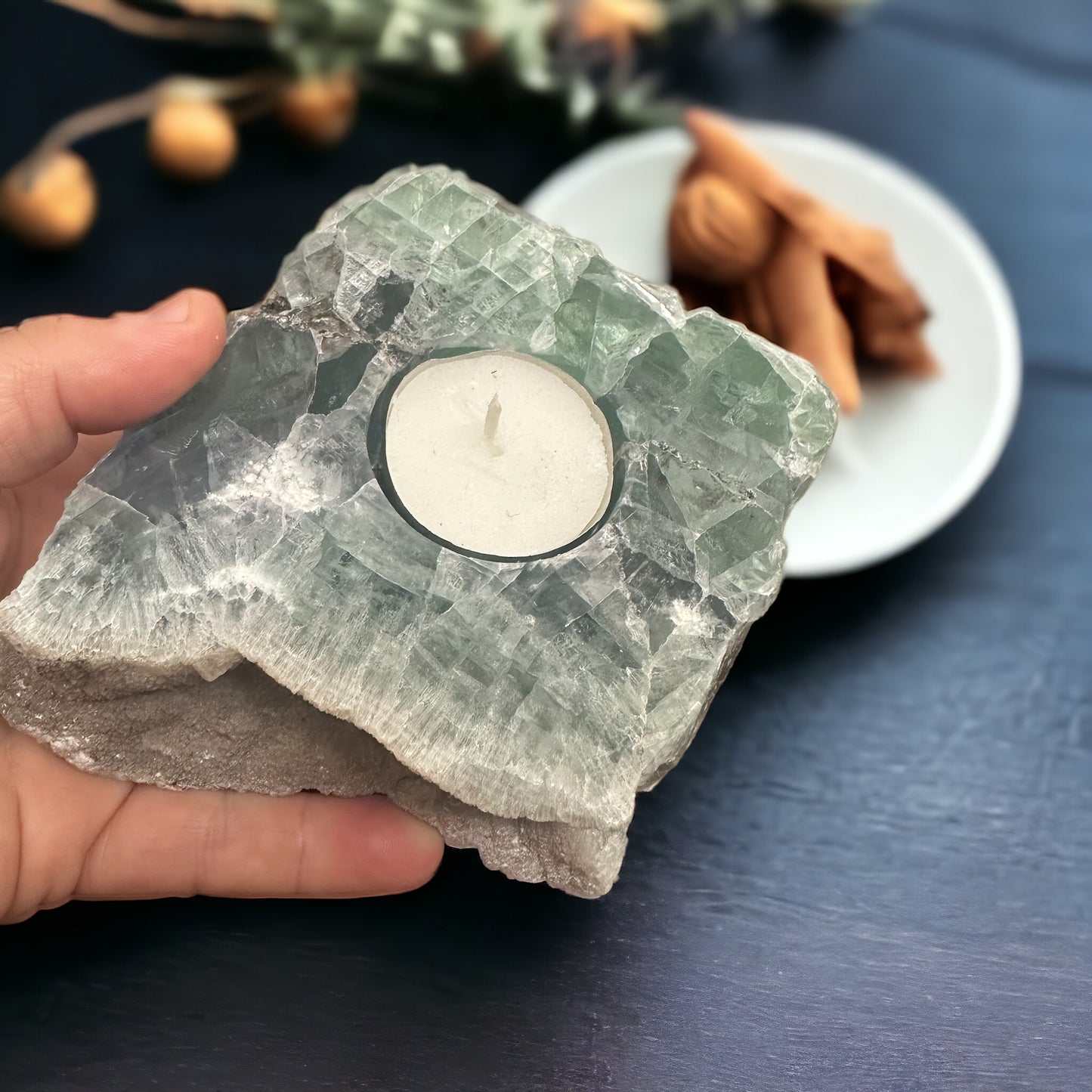 Fluorite Tea Light #2