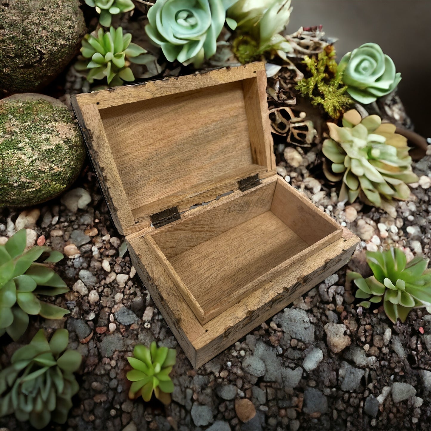 Wooden Box with OM symbol