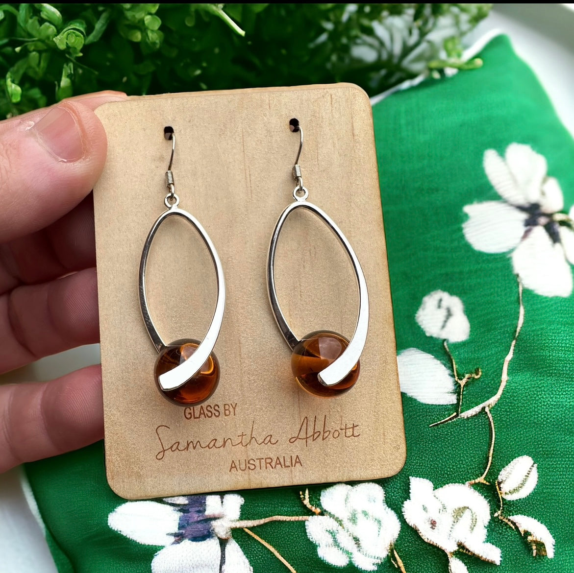 Samantha Abbott glass drop Earrings #55