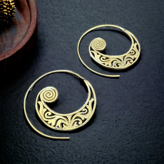 Brass Earrings ‘Twilight tempest’ #26