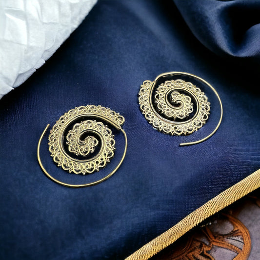 Brass Earrings ‘ Golden Spell ‘ #37