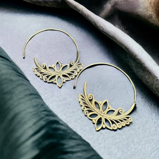 Brass Earrings ‘ Zen Bloom’ #2