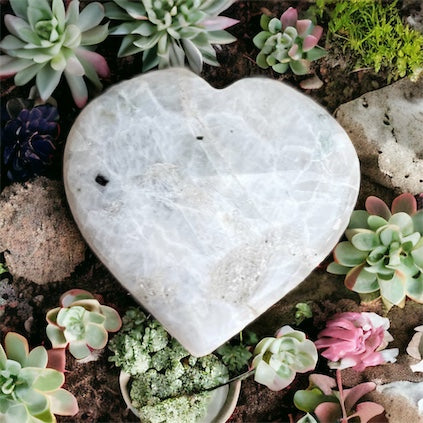 Moonstone Crystal Heart