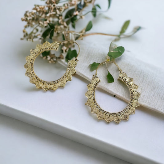 Boho Brass Earrings ‘Enchanted Meadows’ #3