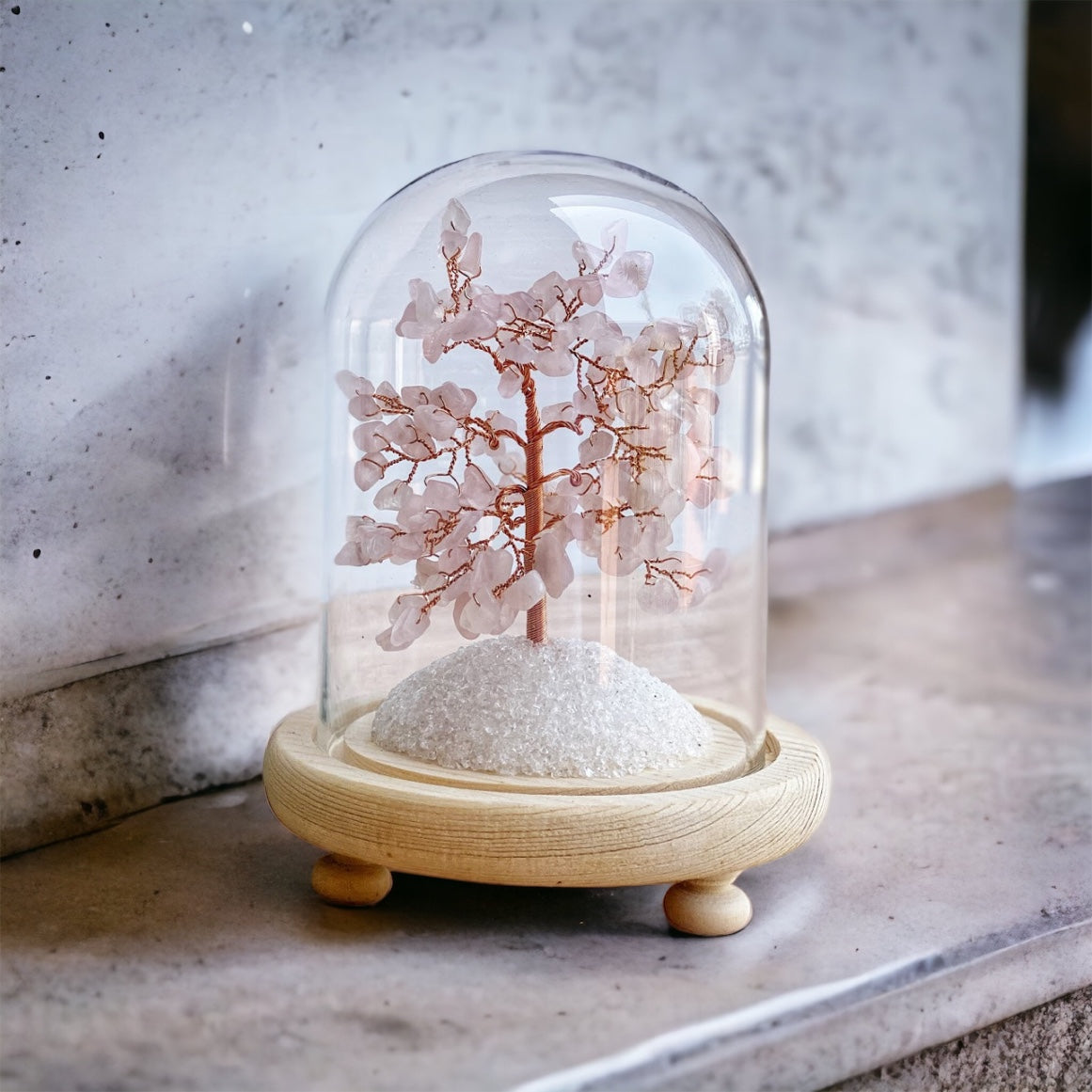 Crystal Tree in Glass Dome