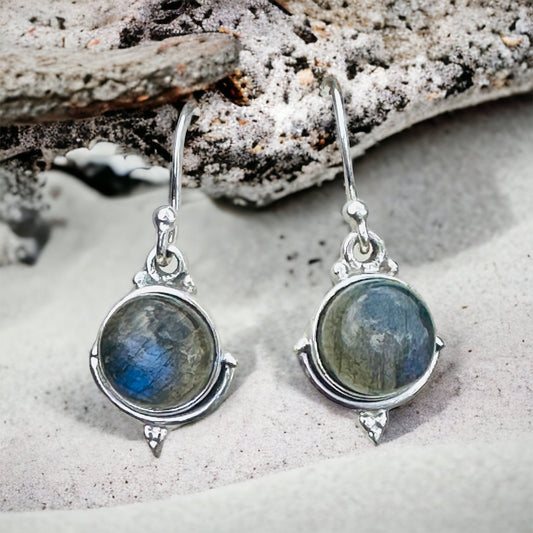 Labradorite Sterling Silver Earrings