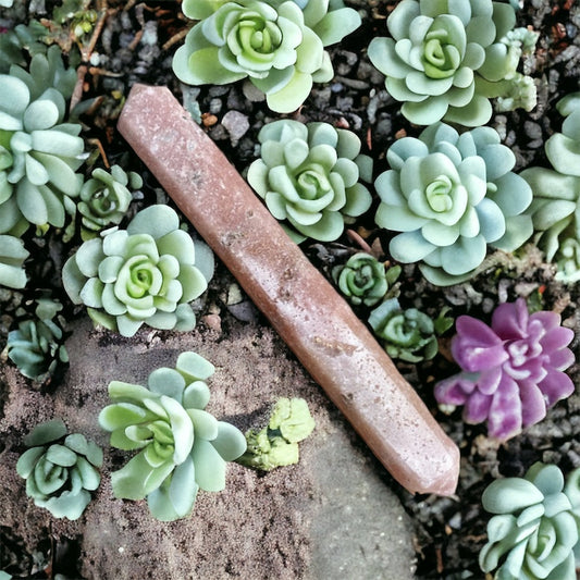 Crystal Wand - Pink Amethyst Double ended Terminated Point