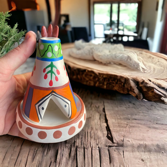 Clay Crafted Teepee Cone Burner