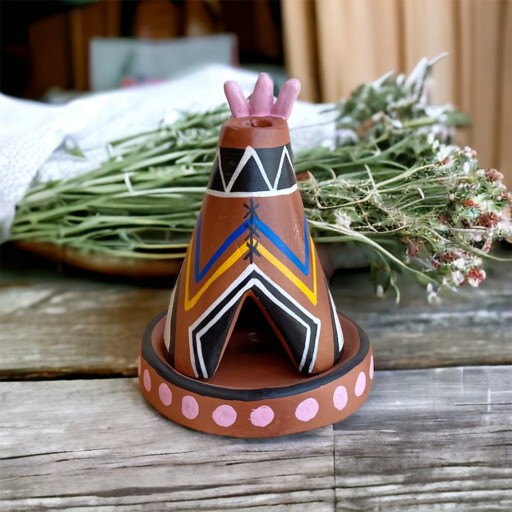 Clay Crafted Teepee Cone Burner