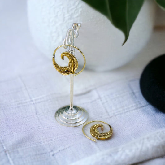 Boho Brass Earrings ‘Entwined Enchantment’ #1