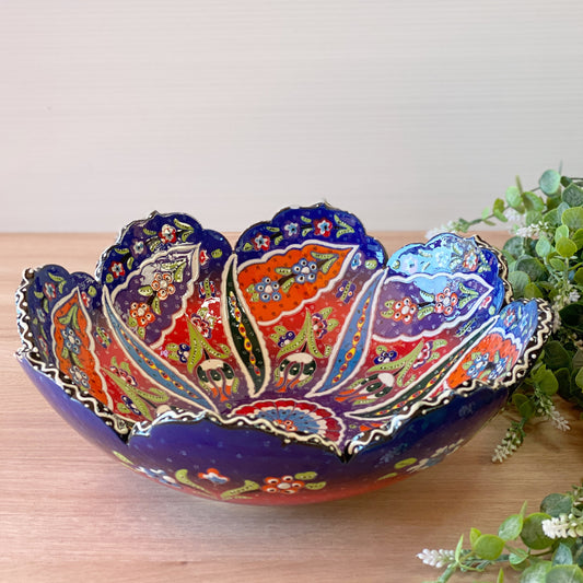 Turkish Decorative Bowl Navy-Orange #24