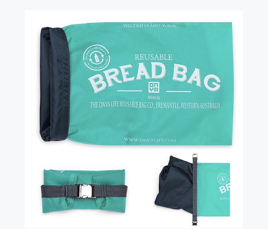 ONYA. Reusable bread bag (colour- aqua)